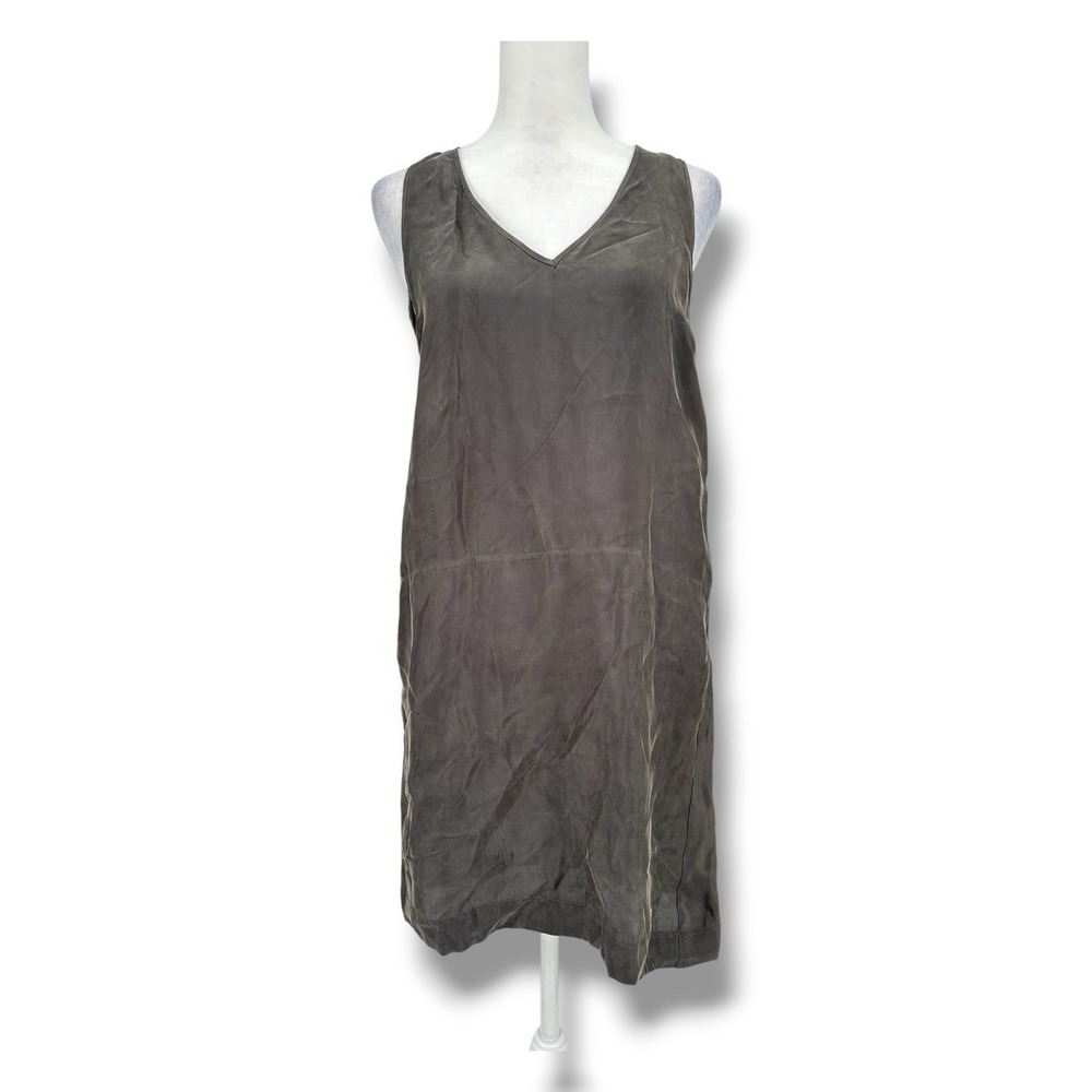 Rozae By Rozae Nichols Gray Bemberg Rayon Shift‎ Dress 2 Minimalist Luxe USA NWT